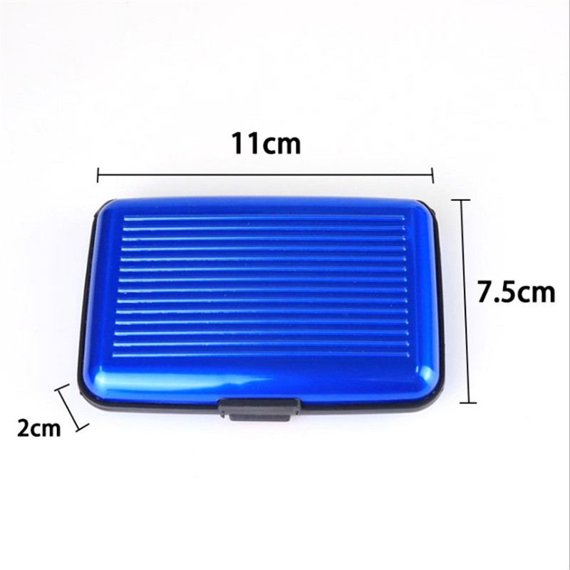 Credit Cards Wallet Holder Case Aluminum Metal Men Waterproof Business Id Credit Card Wallet Plastic Pouch
