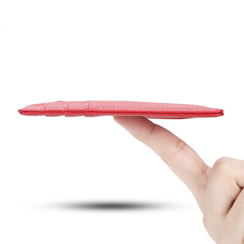 New Fashion Men/Women Mini ID Card Holders Business Credit Card Holder PU Leather Slim Bank Card Case Organizer Wallet Zipper