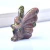 Natural Gemstone Pink Stone Rose Quartz Crystal Carving Butterfly Elf Statu Fairy Sculpture Healing For Reiki Stones Home Decor