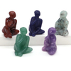 Natural Stone Thinker Statue Nordic Art Abstract Yoga Figurine Healing Crystal Craft Home And Desktop Decor Ornaments Gifts 1.6"