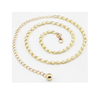 Simple Pearls Beaded Belt Women Gold Color Metal Waist Chain Korean Elegant All Match Female Dress Sweater Decoration Waistband