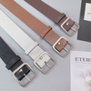 Fashion Chic Luxury Brand Design Leather Belt Square Pin Buckle Waistband Ladies Dress Strap Waist Band