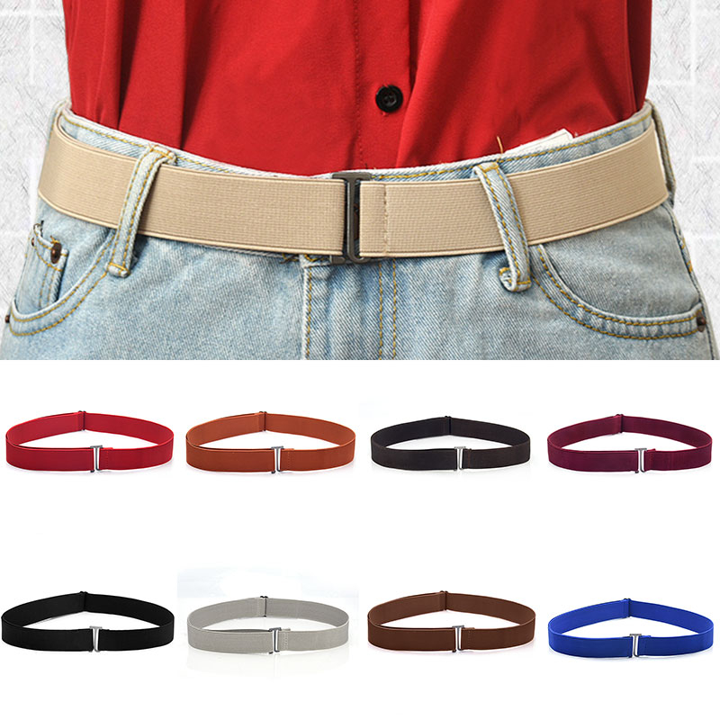 Women Stretch Belt Invisible Elastic Web Strap Belt with Buckle for Jeans Pants Dresses Belts For Women Waistband Corset Belt