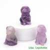 1.2Inch Mini Gemstones Dog Statue Natural Healing Crystal Mineral Animal Figurine Stone Carving Ornament Energy Carft Home Deco