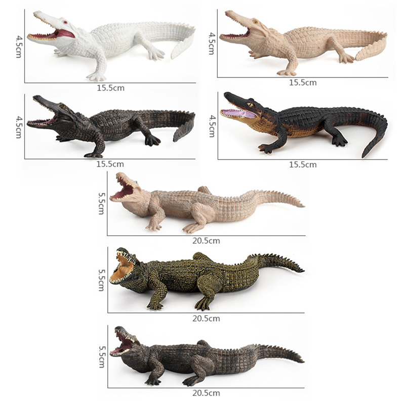 Simulated Wild Animal Model, Soft Rubber Crocodile Realistic Prop Toy, Soft Rubber Static Model Ornament