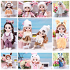 with Clothes BJD Dolls Movable Joints 3D Eye Removable Joints Doll Dress Up Cute Simulated Eye Hinge Doll Children Toys