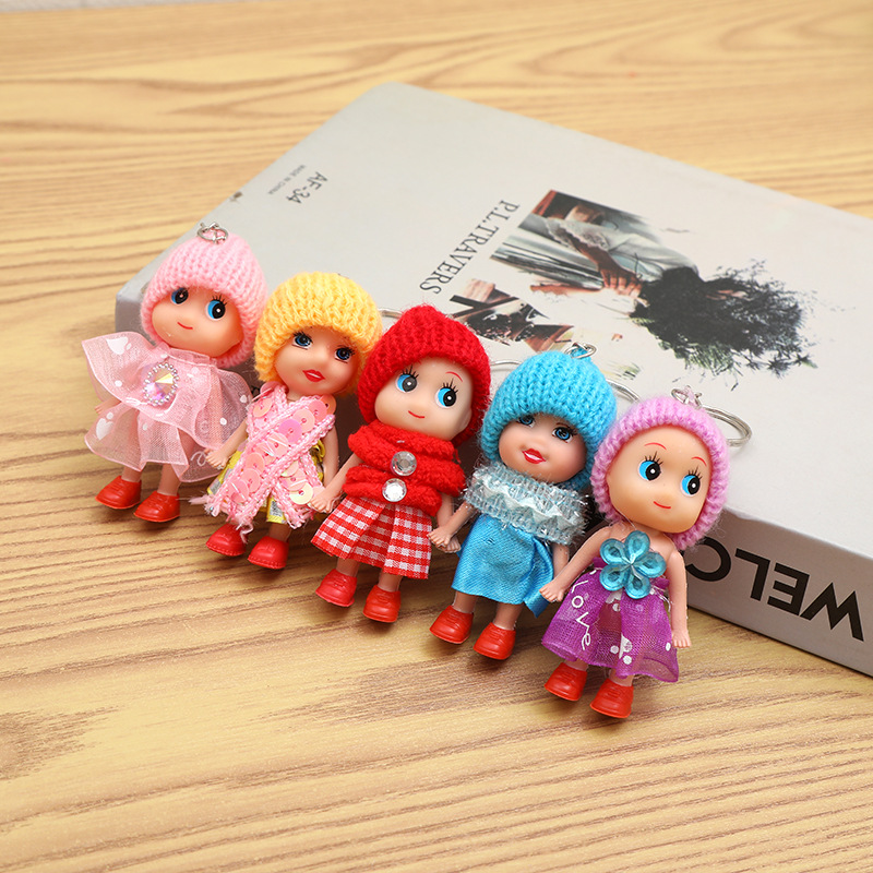 1PC Kids Toys Soft Interactive Baby Toy Mini Doll for Girls Boys Small Dolls Reborn Doll Cute Keychain Fashion Plush Stuffed Toy