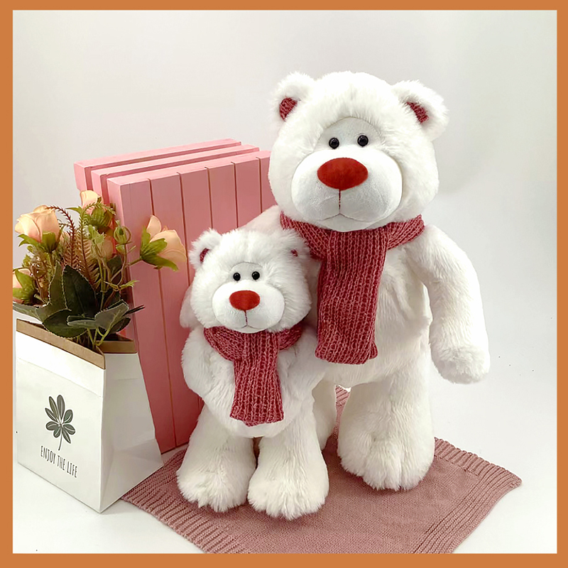 27/40CM High Quality Red Teddy Bear With Scarf Stuffed Animals Bear Plush Toys Teddy Bear Doll Valentine'S Day Birthday Gift