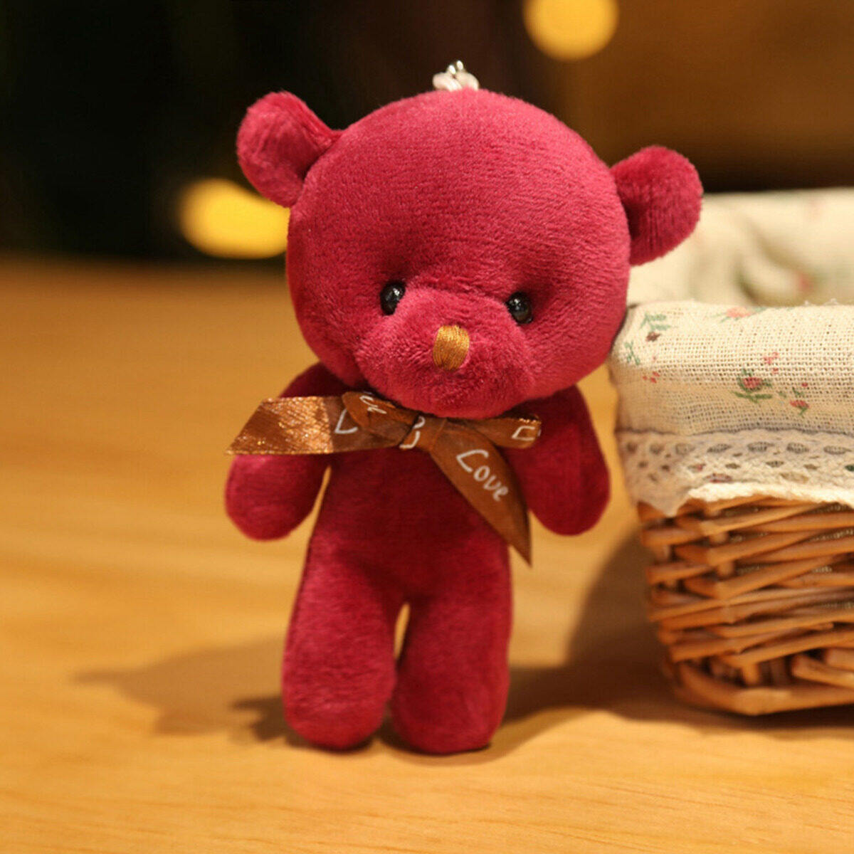 10PCS/Pack Stuffed Plush Toy Teddy Bears Mini Bear Doll Toy Keychain Bag Pendants Wedding Decoration Kids Birthday Party Gifts