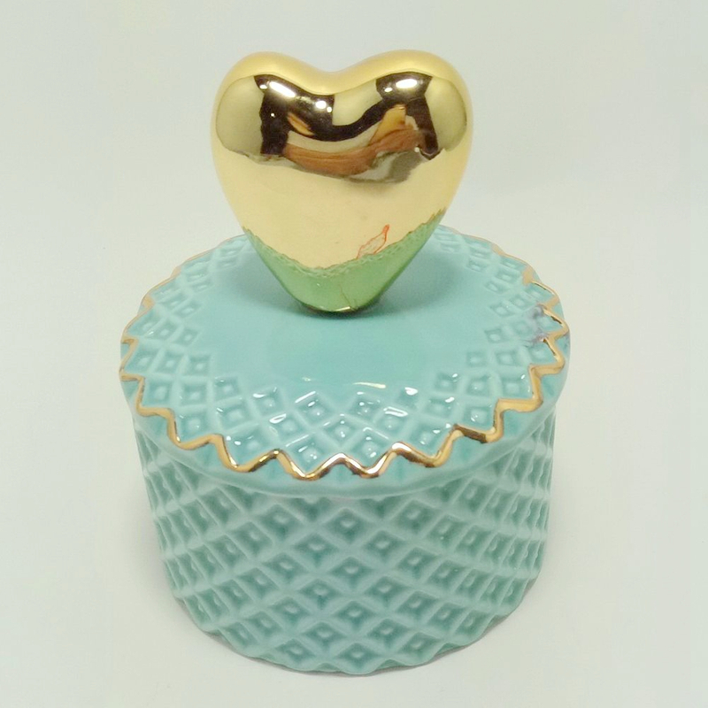 Ceramic Jewelry Box Girl Heart Earrings Storage Box Ring Jewelry Cans Small Luxury Desktop Finishing Box