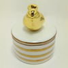 Luxury Ceramics Jewelry Box Small Jewelry Organizer Gold Trinket Box for Rings Earrings And Necklace
