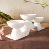 New Chinese Ceramic Highly White Dessert Snack Bowl Featured Bridge Shaped Food Bowl