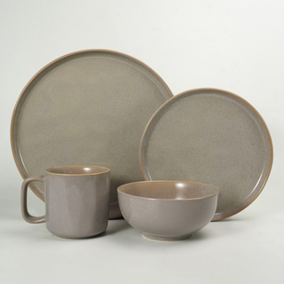 Japanese Ceramic Speckle Plate & Dinner Sets Hand-Painted Porcelain Restaurant Dishes Custom Logo Western Food Dinnerware Set