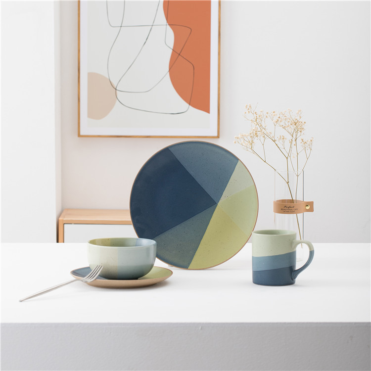 High Quality Hand Painted Colorful Restaurant Home Ceramic Dinnerware Set Dining Plates Table Porcelain Dinner Sets