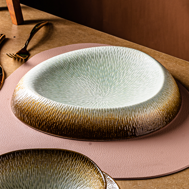 High quality ceramic plate hotel restaurant dinner dinnerware thick durable porcelain customized plate for restaurant