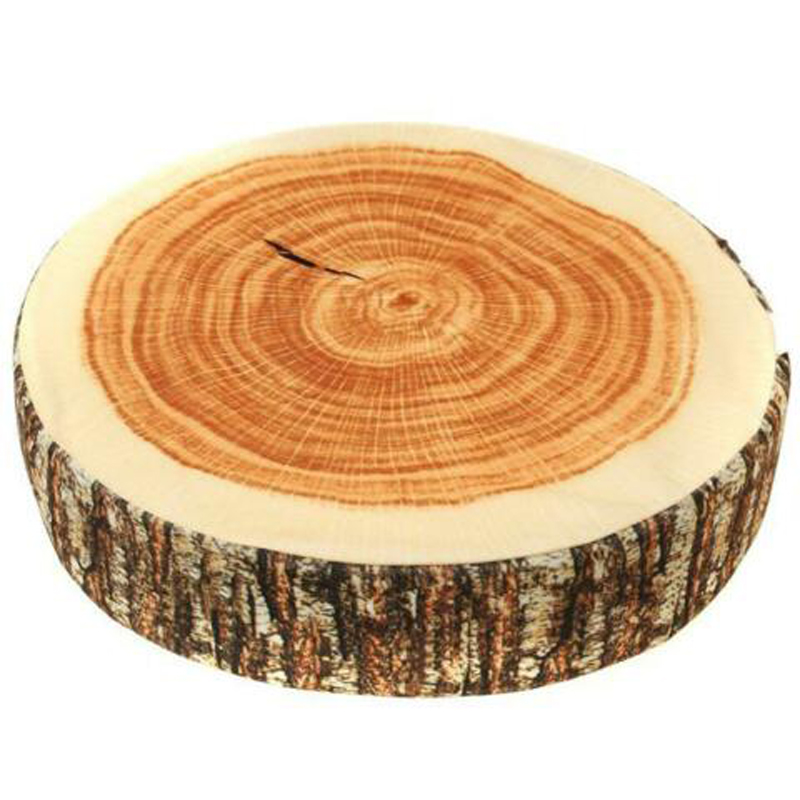 1Pc New Home Natural Camping Cylinder Woods Design Log Soft Plush Cushion Pillow Throw Pillows