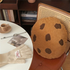 Creative Cookies Pillows Round Shape Chocolate Biscuits Stuffed Plush Toys Realistic Food Snack Seat Cushion Plushie Props Gifts