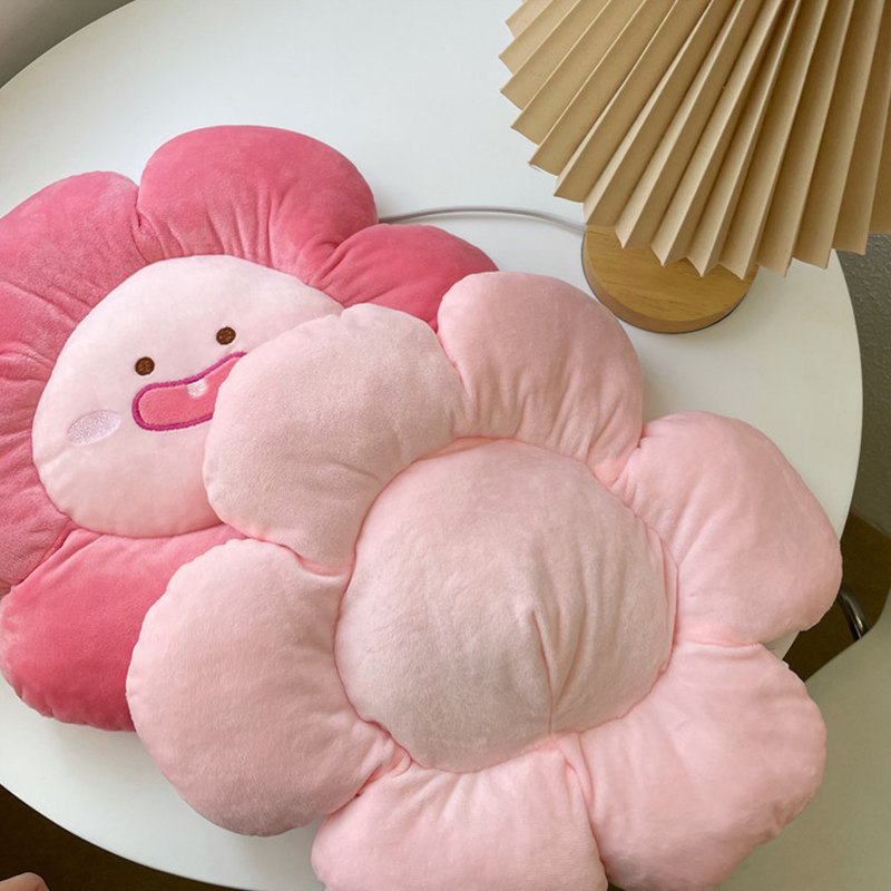 Cute Pink Flower Cushion Lovely Plush Doll Pillow Home Decoration Cushion Sunflower Pillow