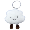 Cute Plush White Cloud Pendant Keychain Girl Bag Accessories Kawaii Pendant Doll Couple Key Ring