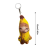 2024 new Banana Cat Plush Pendant Cute Banana Cat Doll With Sound Keychain Car Bag Funny Pendant Kids Classmate Gifts