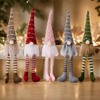 Christmas striped knitted hat Rudolf hanging leg doll Faceless doll Dwarf ornament Nordic style decoration