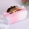 1PCS Women's PU Leather Gradient 3D Makeup Bag Travel Portable Wash Bag Cosmetics Portable Travel Storage Bag