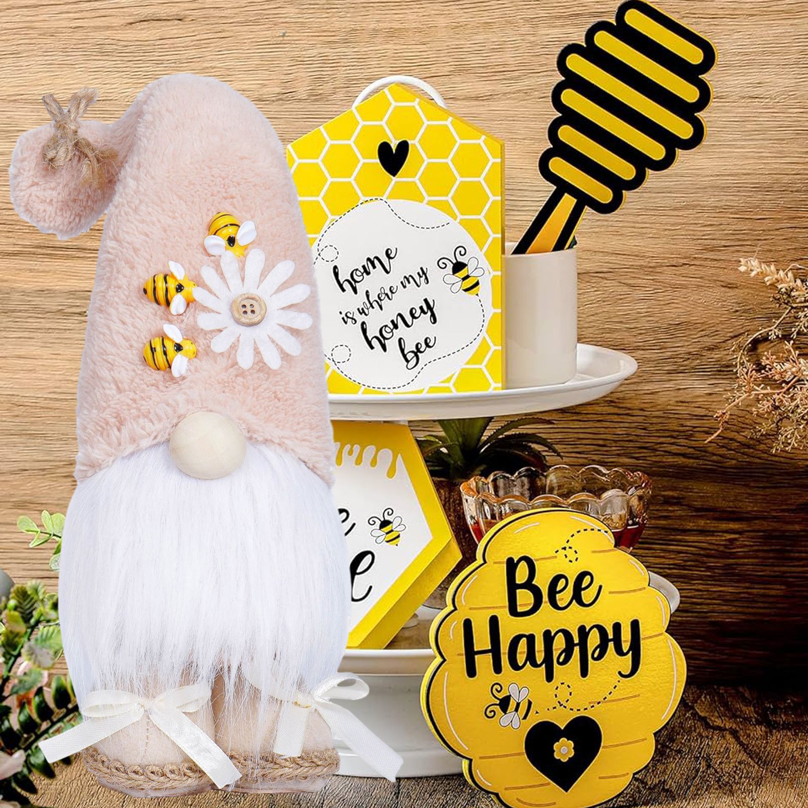 Bee Festival Standing Posture Faceless Doll Decoration Cute Dwarf Rudolf Faceless Old Man