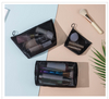1pcs Transparent Mesh Zipper Cosmetic Bag Women Necessary Organizer Fashion Small Large Black Toiletry Bags Makeup Pouch Case