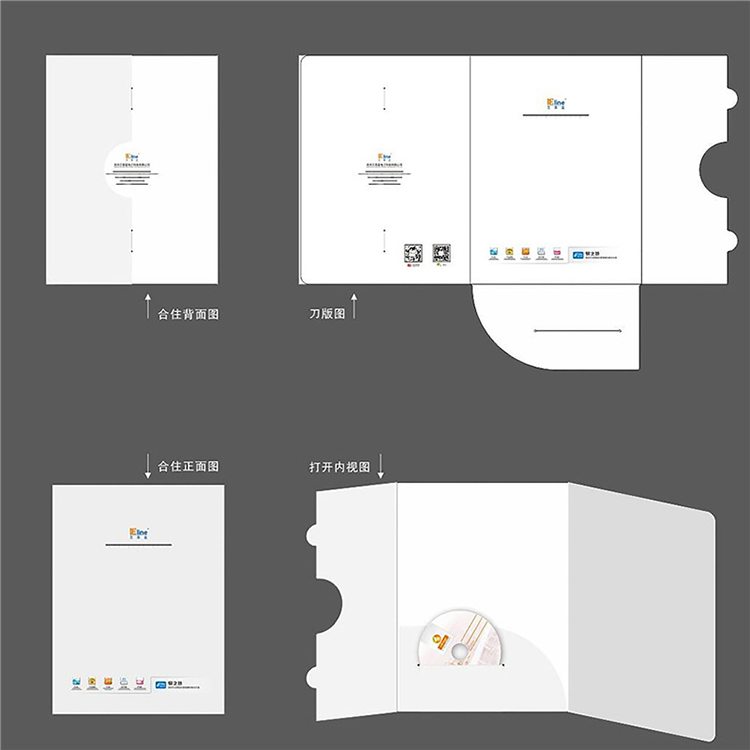 Customize Size Scratchproof Lamination Embossed Debossed Business Card Slot Paper File Document Presentation Folder