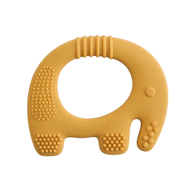 1PC Silicone Teether Baby Steering Wheel Car Teether Wooden Teether Ring BPA Free Silicone Infant Goods Kid Teething Toy