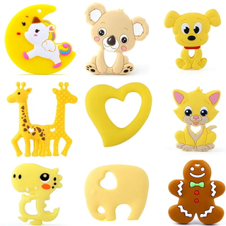 1pcs Baby Animal Silicone Teethers Dog Dinosaur Koala Baby Teething Product Accessories For Pacifier Chains BPA Free