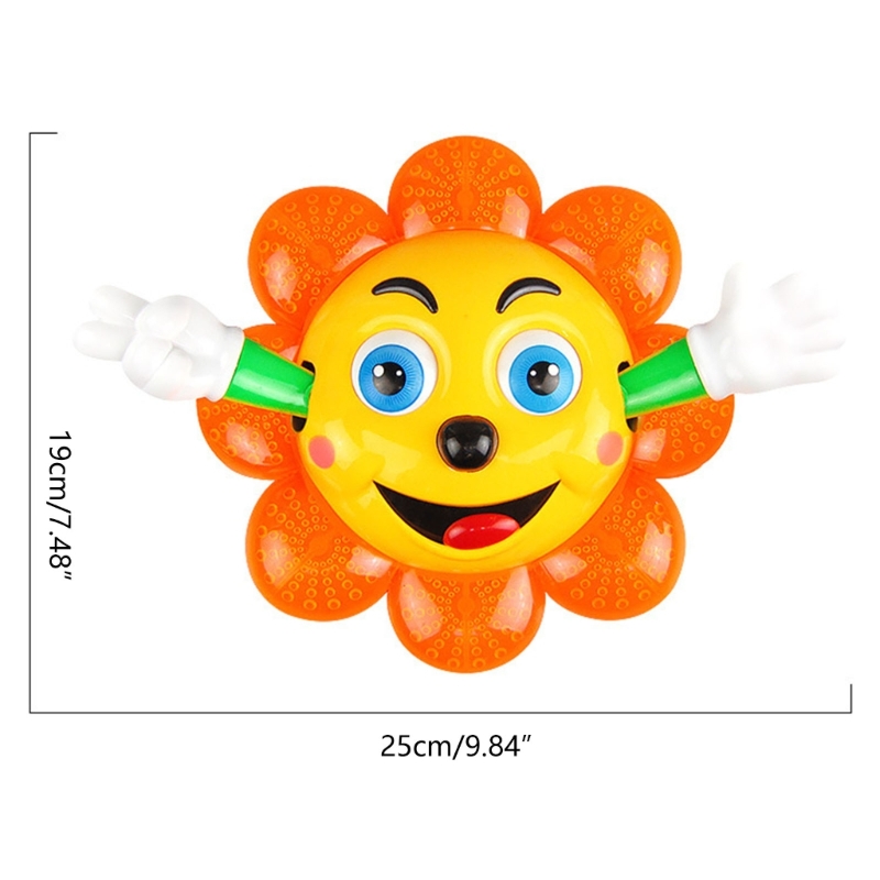 Kids Fun 360° Rotating Moving Flashing Sounding Sunflower Toy Toddlers Cute Cartoon Electronic Interactive Plant Educational Toy