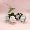 Positive Energy Penguin Mini Handmade Plush Wool Knitting Doll With Card Funny Christams Gift Home Room Decoration Souvenirs