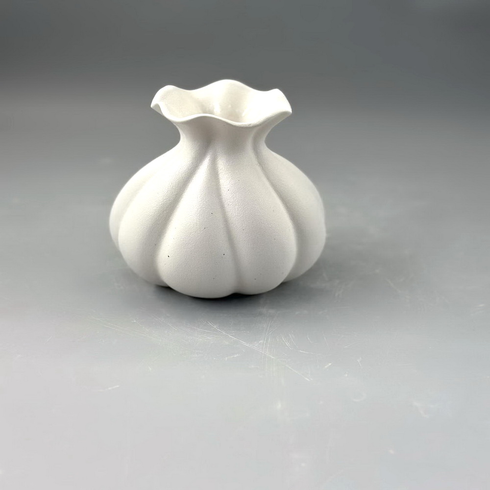 Creative Nordic White Ceramic Dried Flower Bottle Home Decoration Living Room Dining Table Study Flower Arrangement Ornament