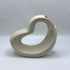 White Ceramic Vase Take A Prone Position Irregularity Flower Vase Hand-made Ornaments Floral Arrangement Accessories