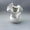 French Cream Ceramic Tabletop Vase Wabi-Sabi Ins Style Retro Art Soft Decoration for Home Living Room Matt for Flower