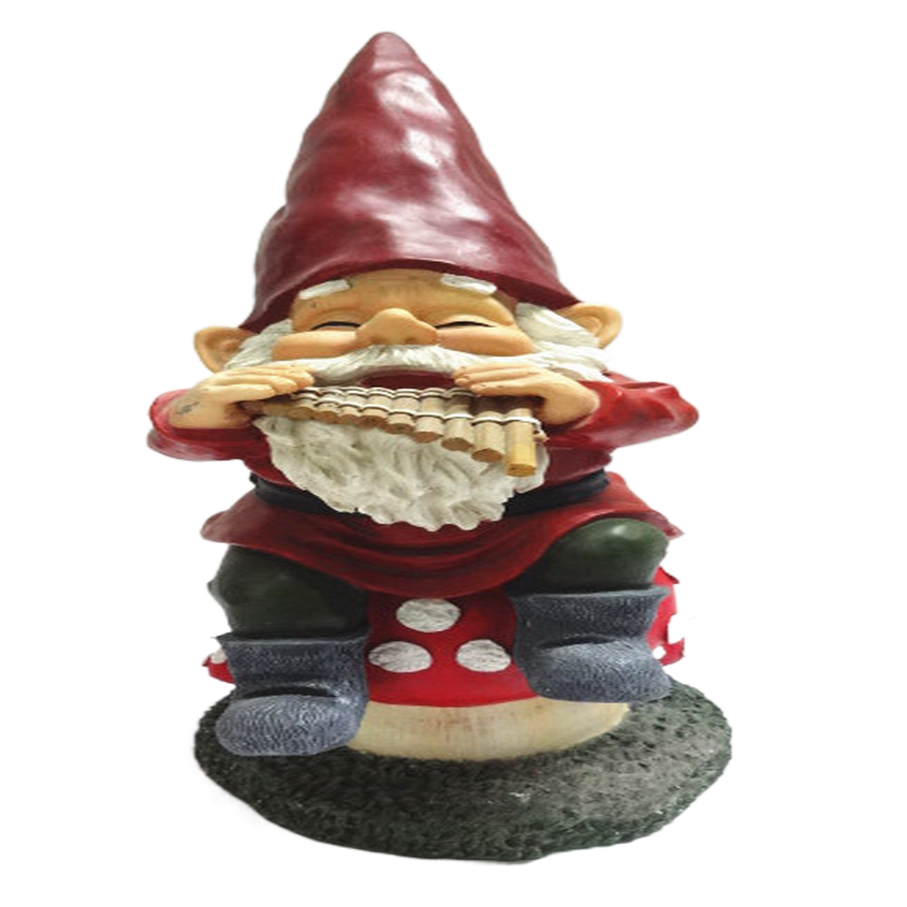 Resin Hand-held Mushroom Dwarf Figurines for Outdoor Decoration