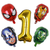 5pcs MARVEL Super Hero Balloon Spiderman Aluminum Foil Balloons Kids Birthday Party Decoration