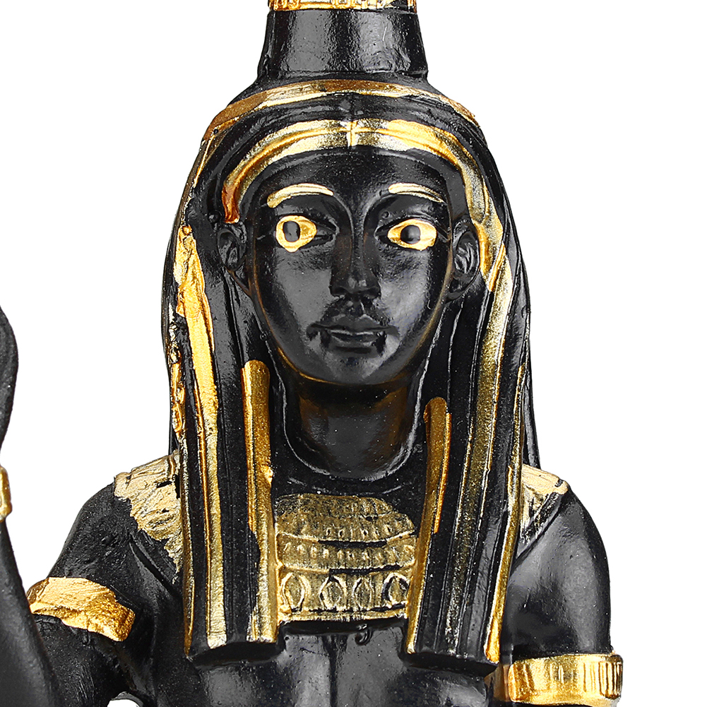 Gold Retro Antique Candle Holder Metal Candlestick Vintage Egyptian Goddess Figurine Candle Holder 