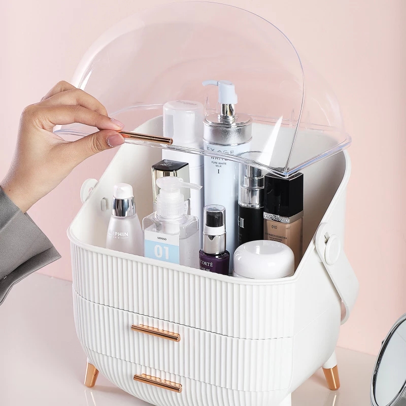 Dustproof Bathroom Desktop Beauty Makeup Organizer Skin Care Storage Drawer