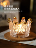 Crystal Crown Romantic Candle Holder Creative Desktop Jewelry Stand Decoration Ornaments Candlelight Dinner Props