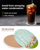 Easter Spring Colored Egg Bunny Rabbit Round Ceramic Coaster Coffee Tea Cup Mats Non-slip Placemat Tableware Pads Decorations