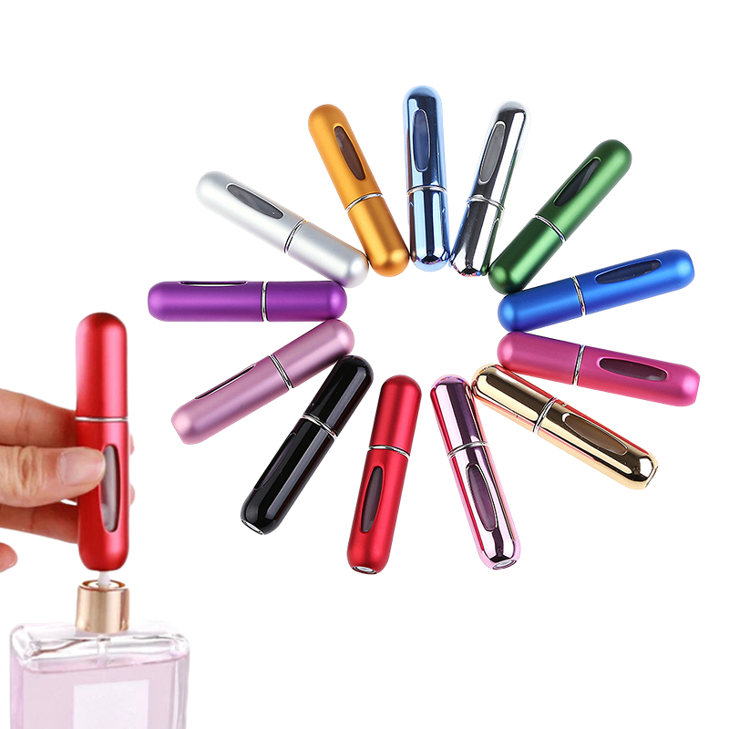 5ml Mini Portable Perfume Refill Bottle Refillable with Spray Jar Scent Pump Empty Cosmetic Containers Atomizer for Travel Tools