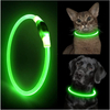 Led Light Dog Collar Detachable Glowing USB Charging Luminous Leash for Big Cat Collar Small Bright Labrador Pets Dogs Products