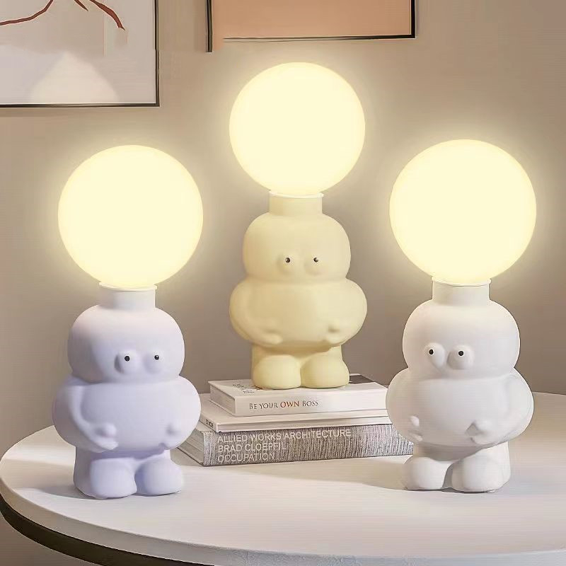 Lovely Gourd Table Lamp INS Ceramic Night Light for Bedroom Children&#39;s Room Home Decoration Good-looking Vase LED Lamps Gifts