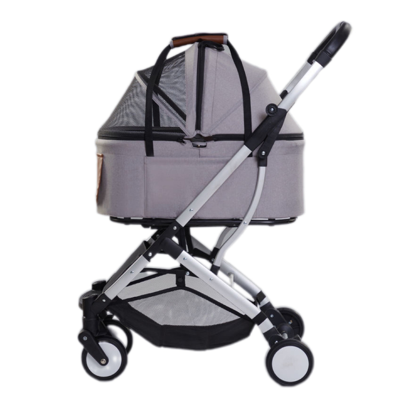 Factory Wholesale Pet Stroller And Carrier Luxury 4 Wheels Pet Portable Folding Travel Dog Trolley For Big And Small Dog