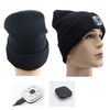 Unisex Beanie with Light USB Rechargeable LED Headlamp for Dad Father Men Husband Warm Knitted Cap Black