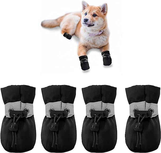 Elastic Strip Waterproof Anti Slip Paw Protector Reflective Dog Boots Dog Shoes for Pet Dog Cat