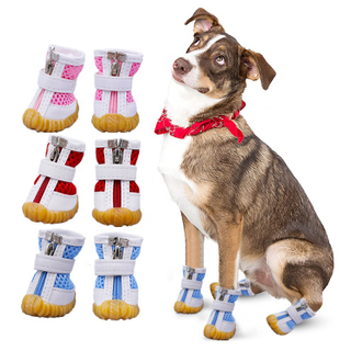 Small Medium Large High-End Custom Dog Sneaker Adjustable Air Mesh Surface Pet Boots Shoe