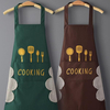 Korean Oilproof Waterproof Apron With Pockets Women Men Wiping Apron Kitchen Cooking Apron Home Unisex Cleaning Tool